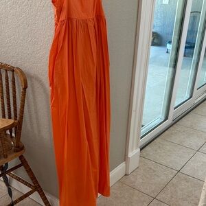 Elegant Orange Maxi Dress
